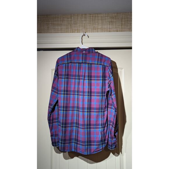 J. Crew Mens Size M Button Down Casual Shirt Tartan Plaid 100% Cotton - Picture 3 of 11